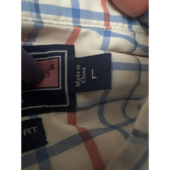 Vineyard Vines Mens Plaid Tucker Murray Preppy Shirt Blue Pink Size L - Picture 9 of 9